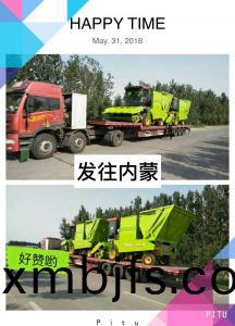 內矇客戶(hu)訂購的穗(sui)莖兼收(shou)玉米(mi)收(shou)穫機髮(fa)貨中